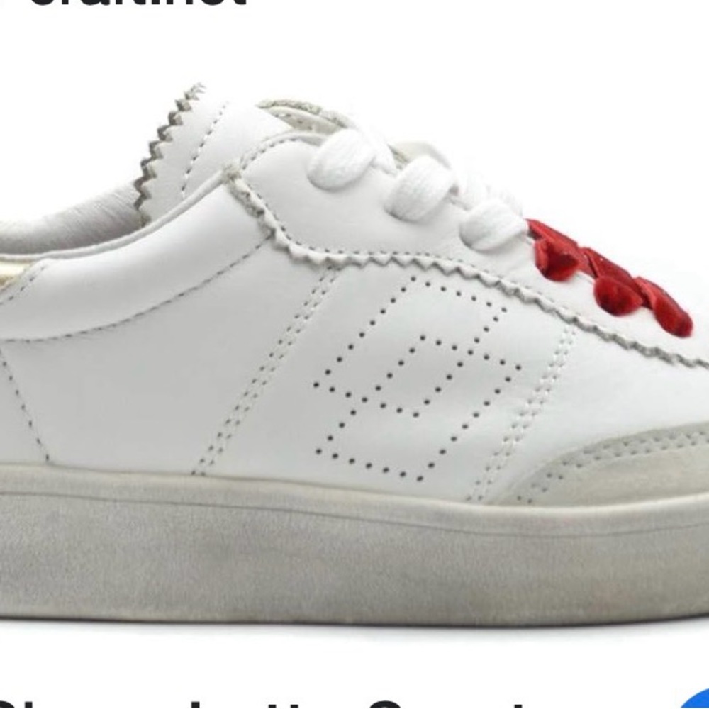 Lotto Women's White and Red Sneakers